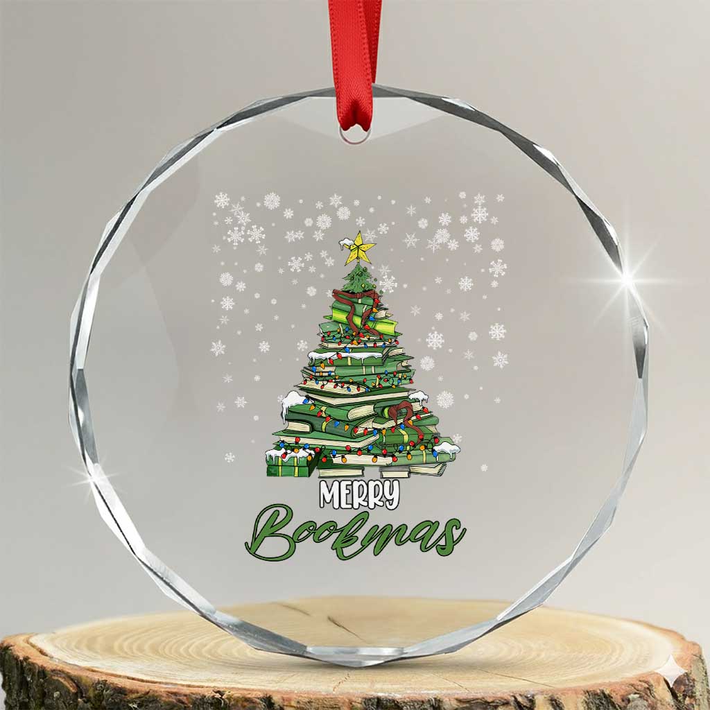 Xmsa Reading Lover Crystal Glass Ornament Read More Books Funny Christmas Teacher Student Book Lovers TS02 Transparent Glass 3'' Circle Print Your Wear