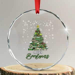 Xmsa Reading Lover Crystal Glass Ornament Read More Books Funny Christmas Teacher Student Book Lovers TS02 Transparent Glass 3'' Circle Print Your Wear