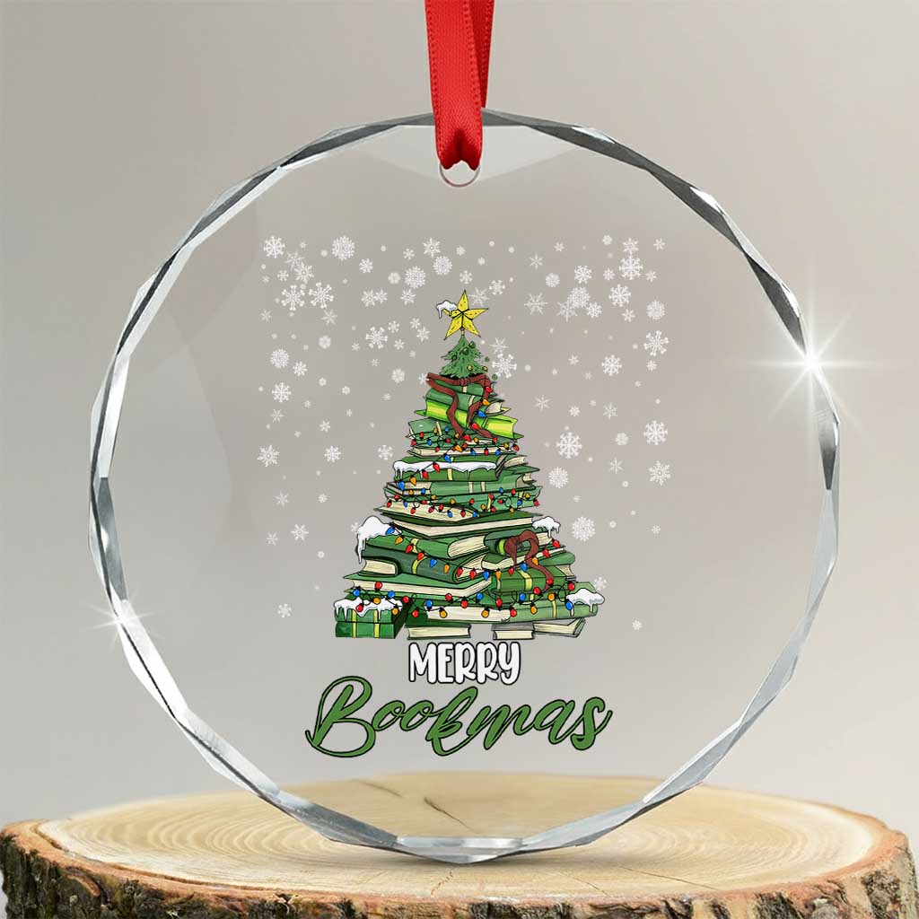 Xmsa Reading Lover Crystal Glass Ornament Read More Books Funny Christmas Teacher Student Book Lovers TS02 Transparent Glass 3'' Circle Print Your Wear