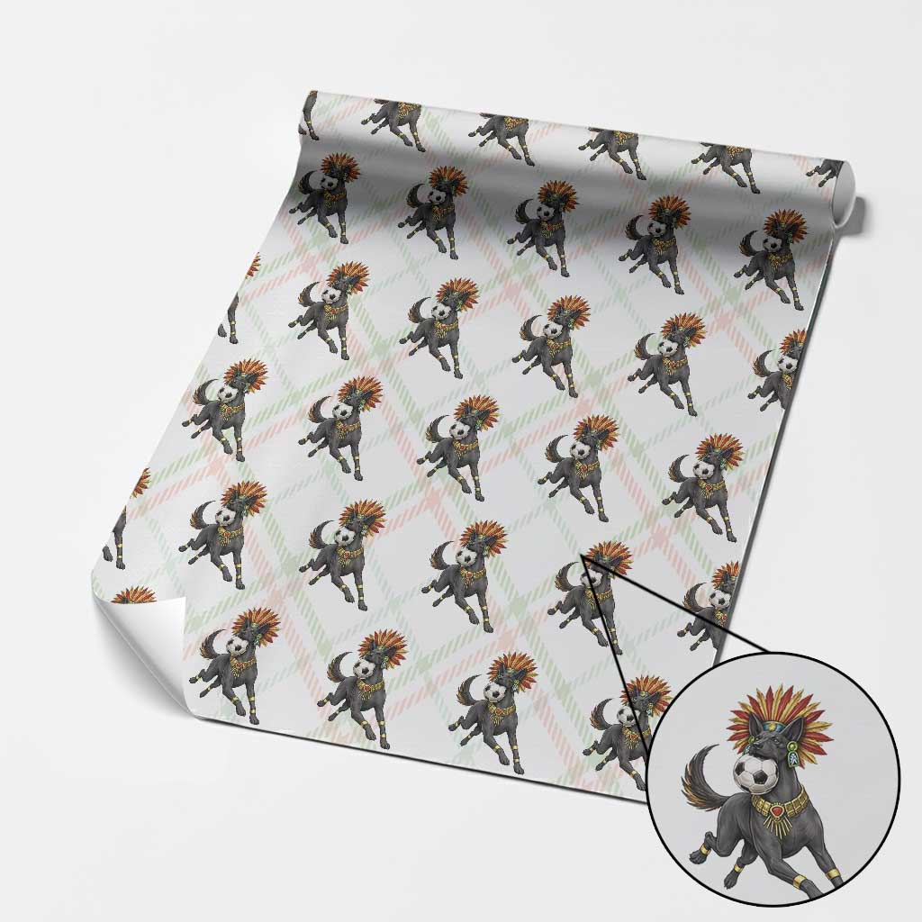 Xolo Dog Soccer Aztec Mexican Fan Gift Wrapping Paper Roll TS12 Christmas Plaid Print Your Wear