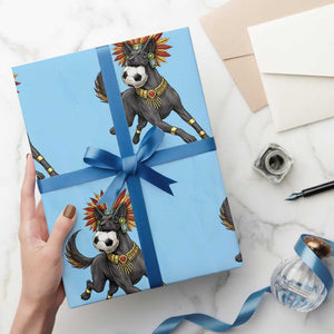 Xolo Dog Soccer Aztec Mexican Fan Gift Wrapping Paper Roll TS12 Light Blue Print Your Wear