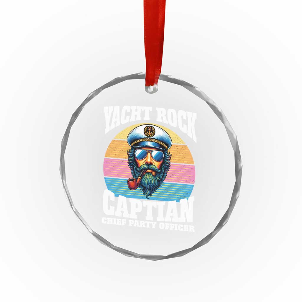 Yacht Rock Captain Crystal Glass Ornament Funny Boating Party Music TS14 Print Your Wear