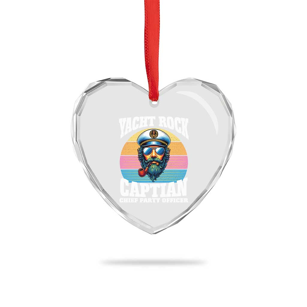 Yacht Rock Captain Heart Crystal Glass Ornament Funny Boating Party Music TS14 Print Your Wear