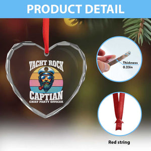 Yacht Rock Captain Heart Crystal Glass Ornament Funny Boating Party Music TS14 Print Your Wear