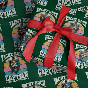 Yacht Rock Captain Wrapping Paper Roll Funny Boating Party Music TS14 Green Print Your Wear