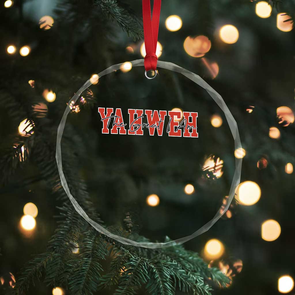 Yahweh The Great I Am Crystal Glass Ornament Christian Religious Faith TS11 Print Your Wear