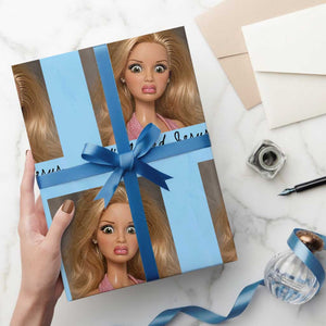 Ya'll Need Jesus Disgusted Face Christian Funny Wrapping Paper Roll TS14 Light Blue Print Your Wear