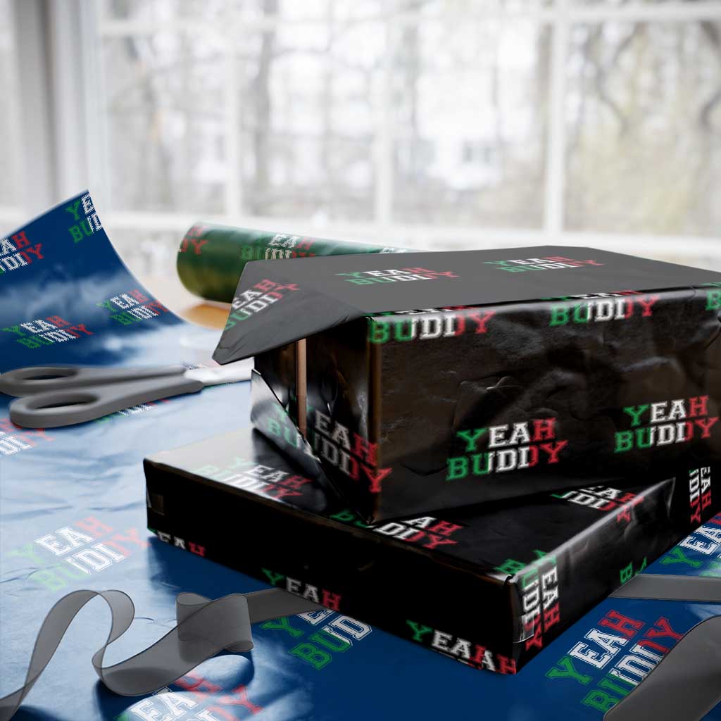 Yeah Buddy Italian Flag Wrapping Paper Roll Vintage Retro TS10 Black Print Your Wear