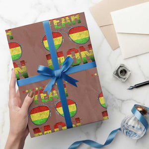 Yeah Mon Jamaican Pride Wrapping Paper Roll Jamaican Vacation Jamaica Reggae Sunglasses TS10 Mocha Print Your Wear