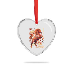 Year of the Horse Chinese New Year Heart Crystal Glass Ornament Floral Zodiac Horse Lunar Festival TS02 Print Your Wear