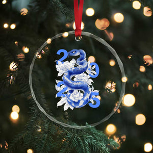Year Of The Snake 2025 Crystal Glass Ornament Chinese New Year Blue Snake TS09 Print Your Wear