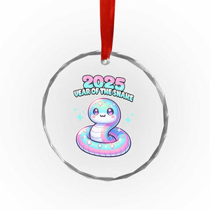 Year Of The Snake 2025 Crystal Glass Ornament Cute Snake Happy New Year TS09 Print Your Wear