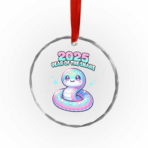 Year Of The Snake 2025 Crystal Glass Ornament Cute Snake Happy New Year TS09 Print Your Wear
