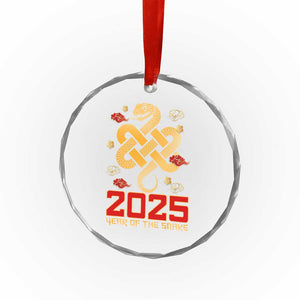 Year Of The Snake 2025 Crystal Glass Ornament Lunar New Year Chinese Traditional TS09 Print Your Wear