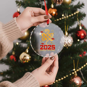 Year Of The Snake 2025 Crystal Glass Ornament Lunar New Year Chinese Traditional TS09 Print Your Wear