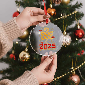 Year Of The Snake 2025 Crystal Glass Ornament Lunar New Year Chinese Traditional TS09 Print Your Wear