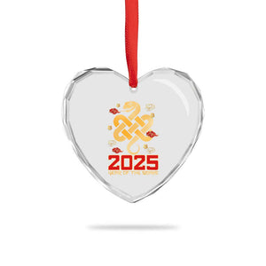 Year Of The Snake 2025 Heart Crystal Glass Ornament Lunar New Year Chinese Traditional TS09 Print Your Wear