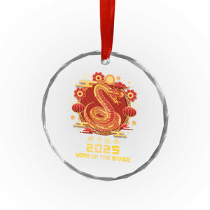 Year Of The Snake 2025 Lunar New Year Crystal Glass Ornament Zodiac Snake Charm Red Decor for Luck TS10 Print Your Wear
