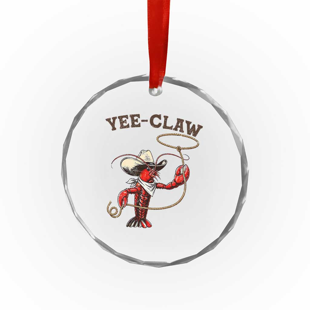 Yee Claw Crystal Glass Ornament Funny Crawfish Cajun Seafood Festival TS12 Print Your Wear