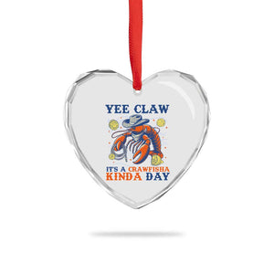 Yee Claw Lobster Heart Crystal Glass Ornament It's a Crawfish Kinda Day Summer Beach Vaction Gift TS14 Print Your Wear