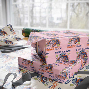 Yee Claw Lobster Wrapping Paper Roll It's a Crawfish Kinda Day Summer Beach Vaction Gift TS14 Light Pink Print Your Wear