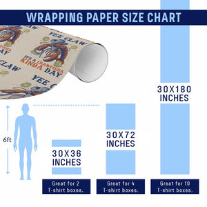 Yee Claw Lobster Wrapping Paper Roll It's a Crawfish Kinda Day Summer Beach Vaction Gift TS14 Print Your Wear