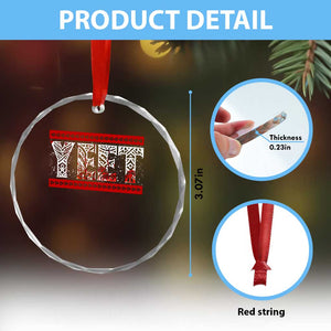 Yeet Funny Wrestling Slang Quote Tribal Art Blood Splatter Crystal Glass Ornament TS11 Print Your Wear