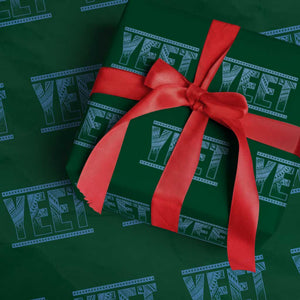 Yeet Funny Wrestling Slang Quote Tribal Art Wrapping Paper Roll TS11 Green Print Your Wear