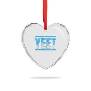 Yeet Funny Wrestling Slang Quote Tribal Art Heart Crystal Glass Ornament TS11 Print Your Wear