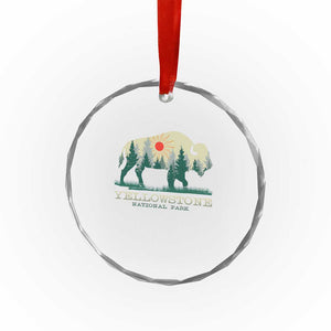 Yellowstone National Park Crystal Glass Ornament Bison Nature Wildlife Outdoor Hiking Camping Forest TS10 Print Your Wear