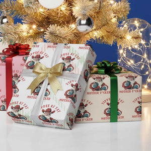 Yippee Ki Yay Mother Fcker Wrapping Paper Roll Funny Santa Gun Christmas TS14 Print Your Wear