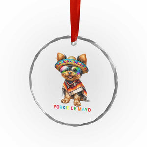 Yorkie De Mayo Crystal Glass Ornament Cinco De Mayo Dog Lover TS12 Print Your Wear