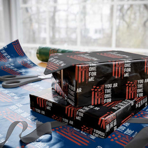 You AR The One for Me Wrapping Paper Roll Patriotic Valentine Gun Romantic Rifle and Flag TS02 Black Print Your Wear