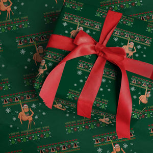 You Are Ruining The Vibe Wrapping Paper Roll Ugly Christmas Marcus The Worm Meme Gift TS12 Green Print Your Wear