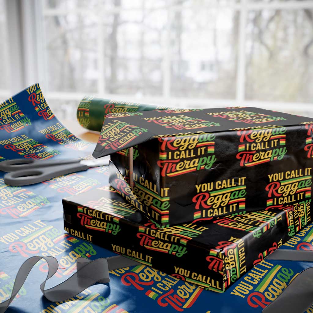You Call It Reggae I Call It Therapy Wrapping Paper Roll Emotional Jamaican Rasta Music Lovers TS02 Black Print Your Wear