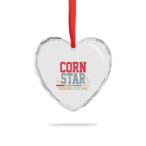 Your Hole is My Goal Inappropriate Cornhole Heart Crystal Glass Ornament Funny Naughty Adult Humor Cornstar TS10 Print Your Wear