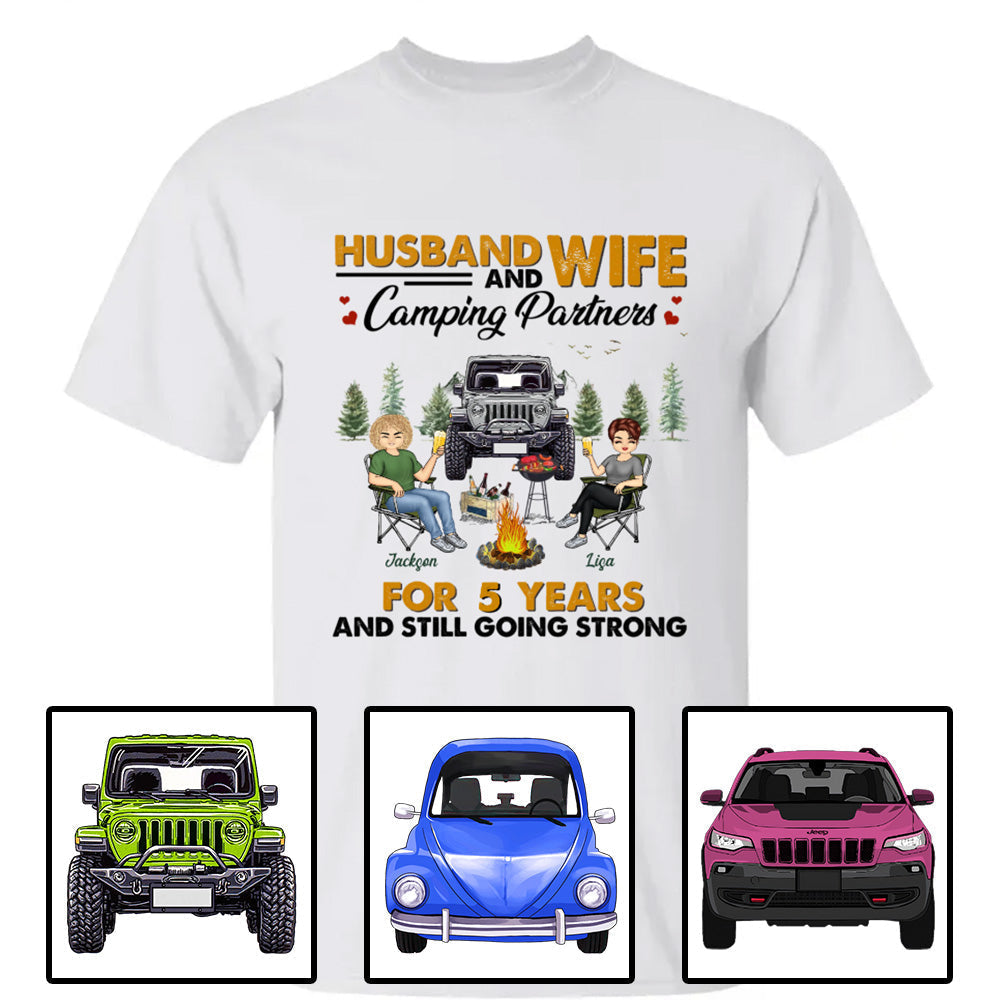 Custom JP Shirts, Husband And Wife Camping Partners For Years And Still Going Strong Apparel CTM Hoodie Youth Custom - Printyourwear