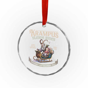 Yule Crystal Glass Ornament Krampus Sleigh Rides For Naughty List Members Only Xmas TS11 Print Your Wear