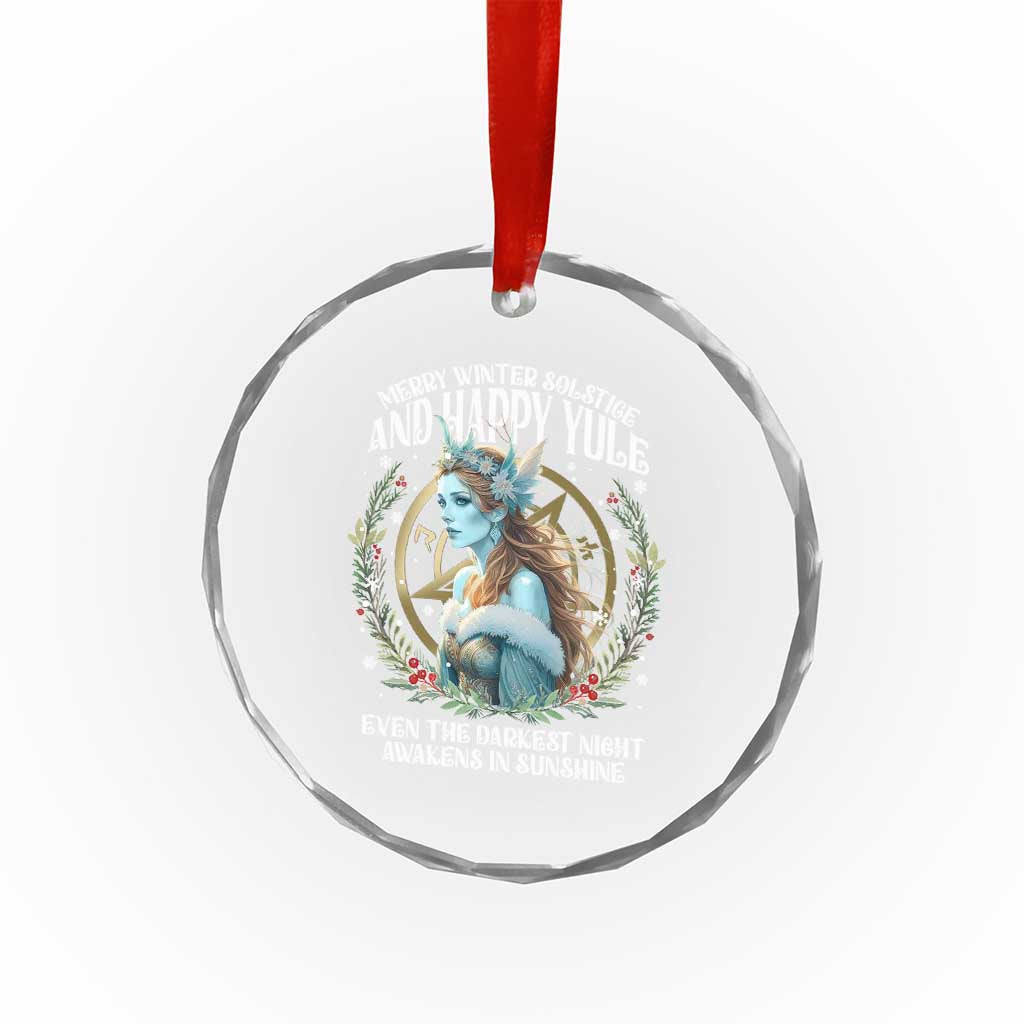 Yule Crystal Glass Ornament Merry Winter Solstice And Happy Yule Marzanna Xmas TS11 Print Your Wear