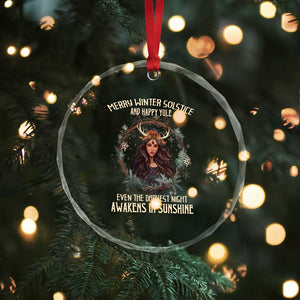 Yule Crystal Glass Ornament Merry Winter Solstice Awakens In Sunshine TS09 Print Your Wear