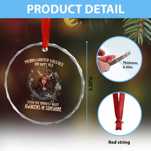 Yule Crystal Glass Ornament Merry Winter Solstice Awakens In Sunshine TS09 Print Your Wear