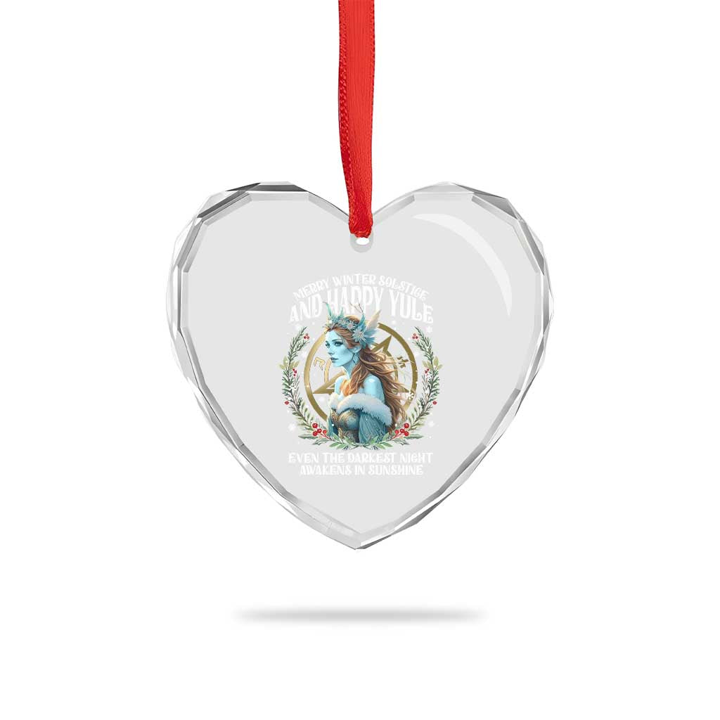 Yule Heart Crystal Glass Ornament Merry Winter Solstice And Happy Yule Marzanna Xmas TS11 Print Your Wear
