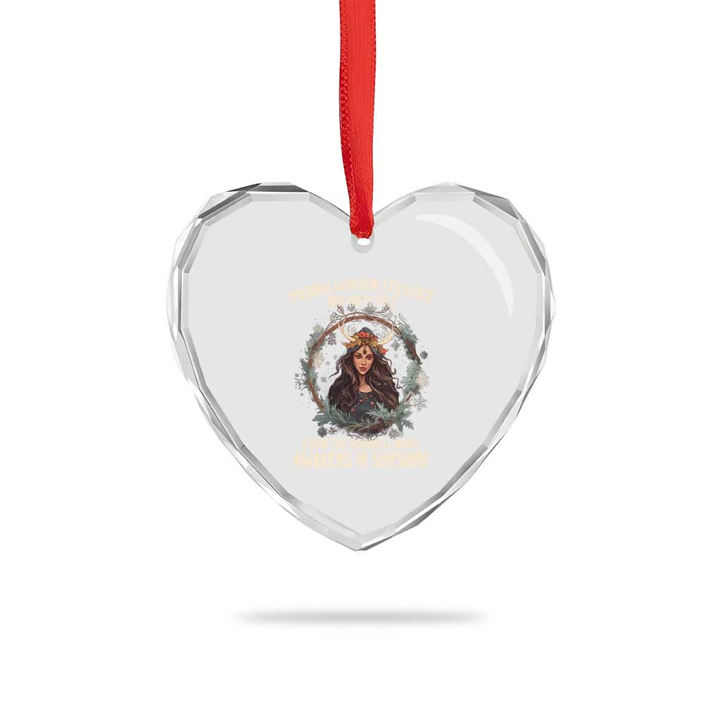 Yule Heart Crystal Glass Ornament Merry Winter Solstice Awakens In Sunshine TS09 Print Your Wear