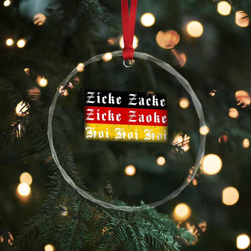 Zicke Zacke Hoi Oktoberfest Crystal Glass Ornament Vintage German Flag TS10 Print Your Wear