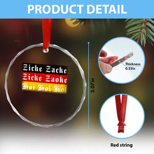 Zicke Zacke Hoi Oktoberfest Crystal Glass Ornament Vintage German Flag TS10 Print Your Wear