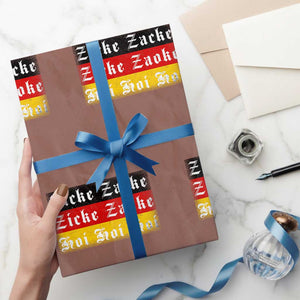 Zicke Zacke Hoi Oktoberfest Wrapping Paper Roll Vintage German Flag TS10 Mocha Print Your Wear