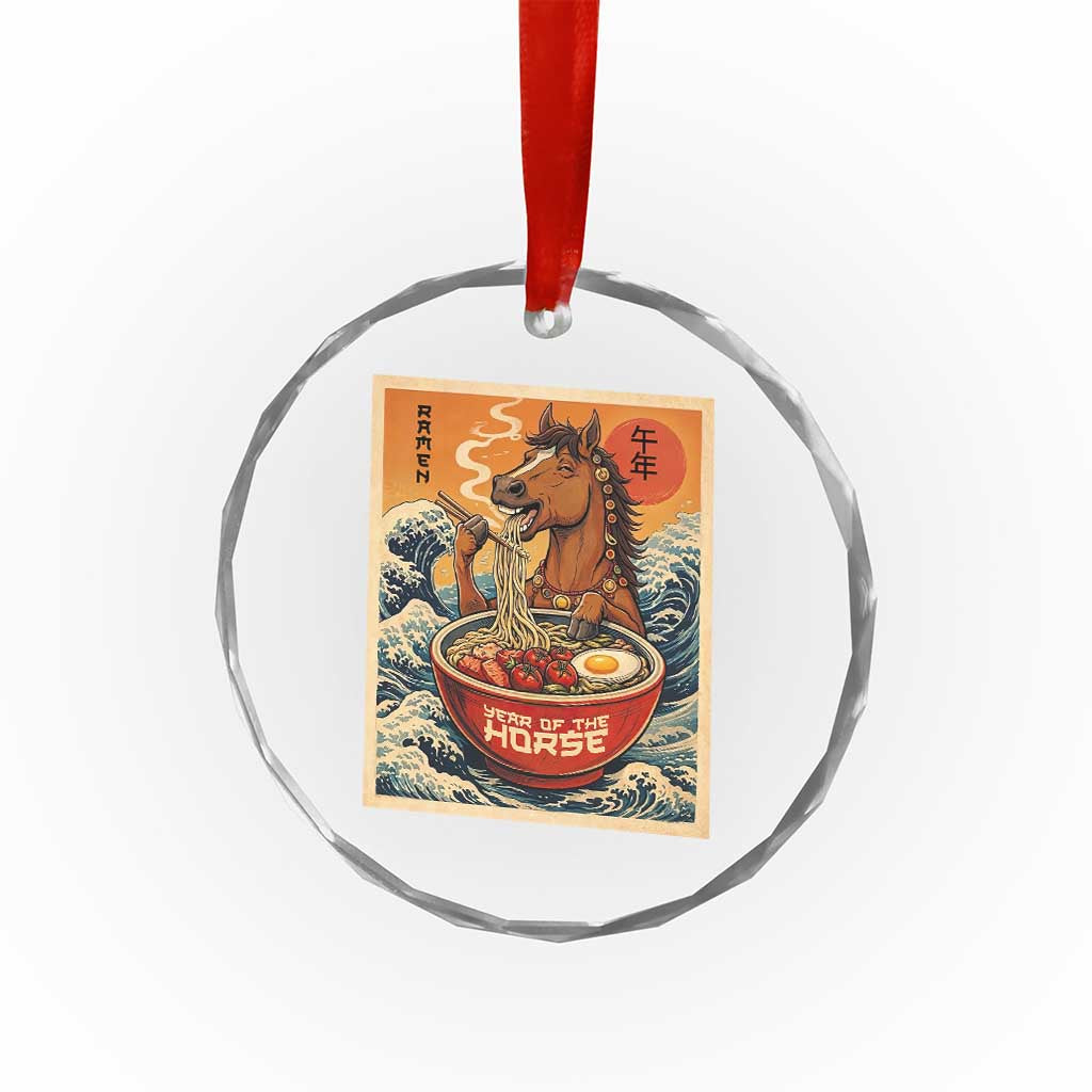 Zodiac Lunar New Year Of The Horse 2026 Crystal Glass Ornament Ramen Lovers TS10 Print Your Wear