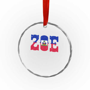 Zoe Haitian Pride Crystal Glass Ornament Haiti Flag Culture Heritage Pride TS02 Print Your Wear