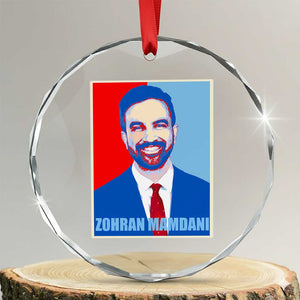 Zohran Madamni Crystal Glass Ornament for New York Mayor TS02 Transparent Glass 3'' Circle Print Your Wear