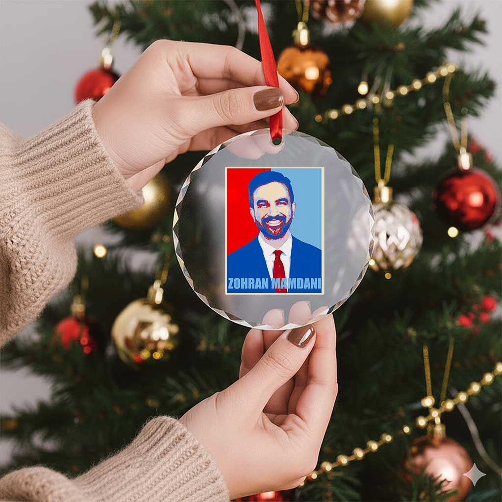Zohran Madamni Crystal Glass Ornament for New York Mayor TS02 Print Your Wear